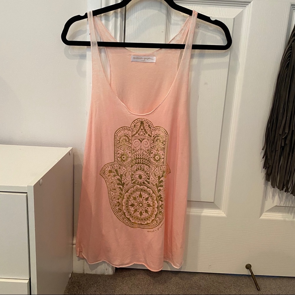 SPIRITUAL GANGSTER Pink Hamsa Tank